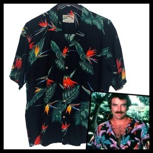 Vintage Paradise Found 80s Magnum Hawaiian Shirt L